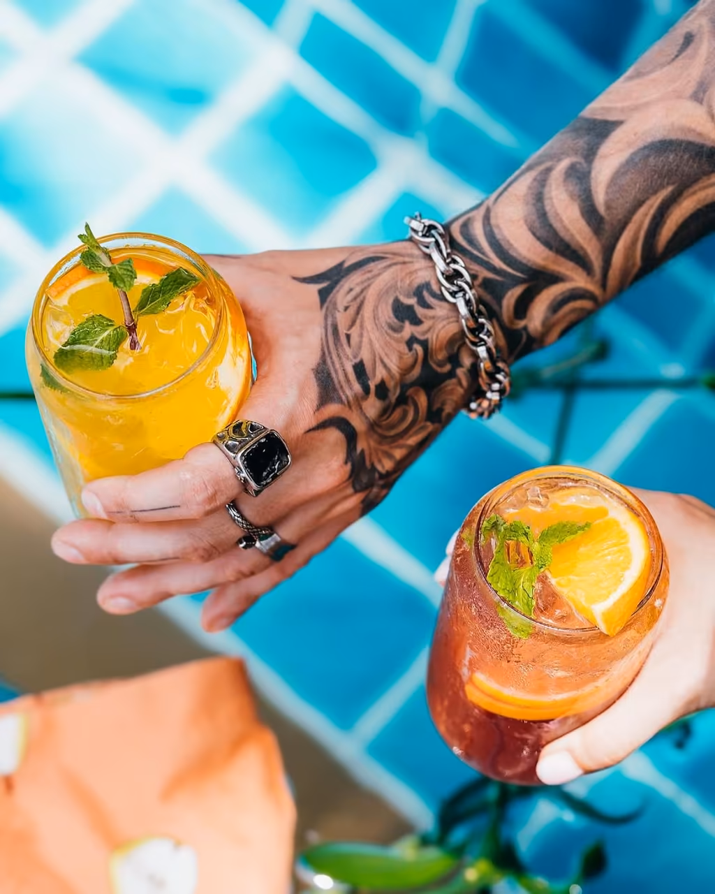 Poolside drinks